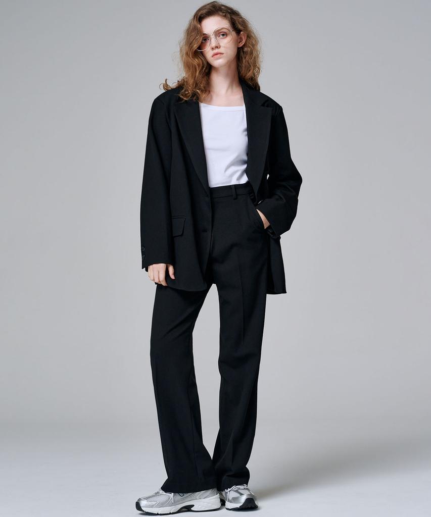 MALOUPE 2115 Stretch Semi-Wide Pants (Black)