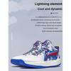 Li Ning Youth Casual Versatile Non-Slip Wear-Resistant Low-Top Basketball Shoes Kids Sneaker White Blue YKBT044-3