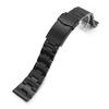 Металлический ремешок для часов из нержавеющей стали Oyster, браслет DLC, черная V-образная застежка для Seiko Tuna SBBN011 и других 21,5 мм