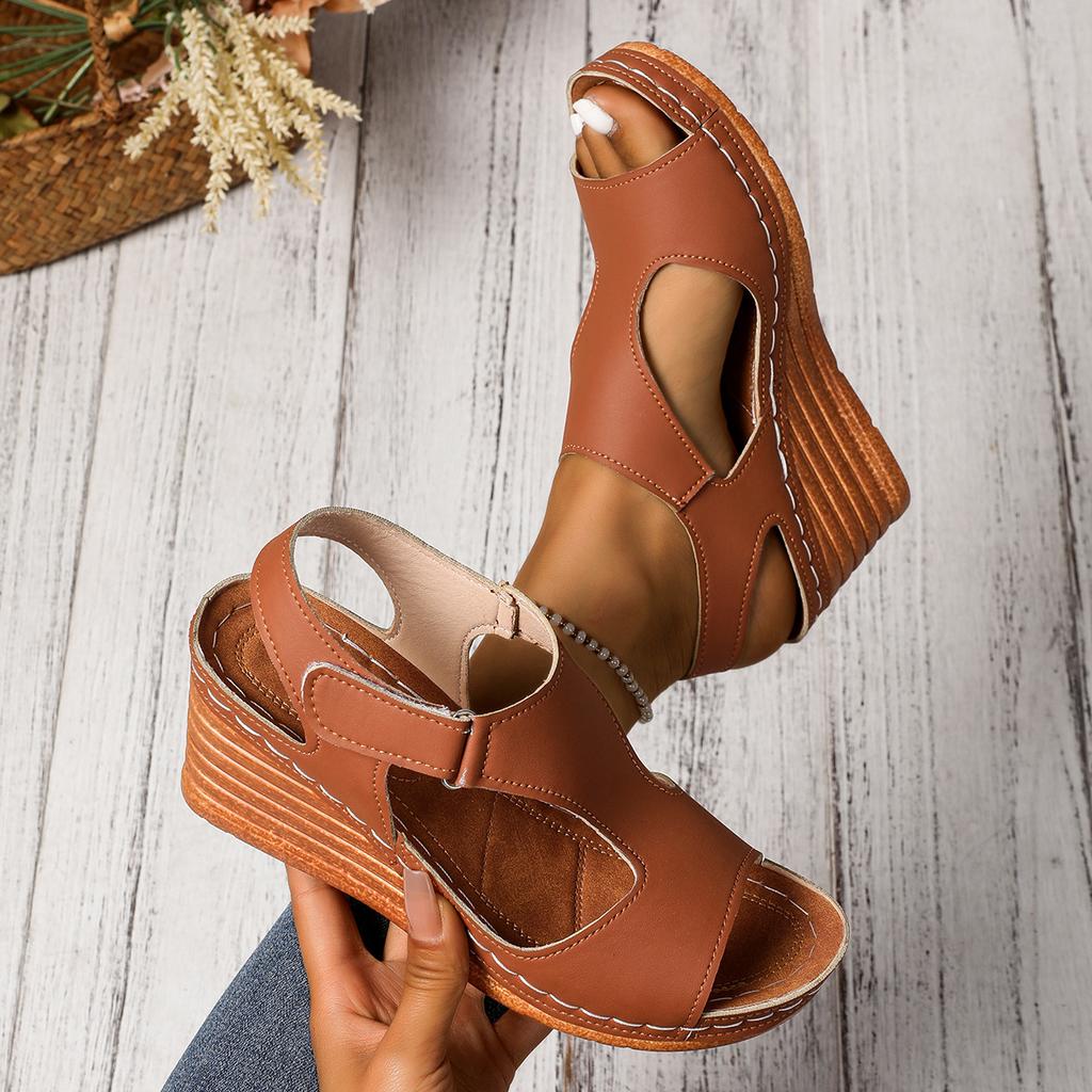 Fashion 2025 Women Wedge Sandals New Summer High Heels Fashion Open Toe Lightweight Wedges Heeled Shoes Sandalias De Mujer Plus Size 43