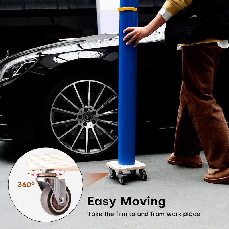EHDIS Car Wrapping Vinyl Film Rolls Holder Slider Window Tint Wallpaper Tape Storage Rack Dolly Cart With Lockable Caster Wheel