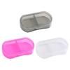 With Lid Mini Medicine Box Snap-on design Pill Packing Box Simple 2-gird Pill Box  Storage Box