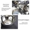 Premium 304 Stainless Steel Snack Bowl Circle Ring Handle 3 Compartment Serving Dishes Rust-proof Round Bowl Fruit Plate Parties