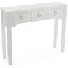 Meuble d'Entrée Étroit pour l'Entrée ou Couloir Kanna - VERSA - Консоль с 3 тируарами в Буа - Блан
