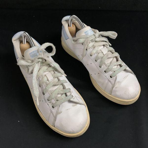 adidas Кеды Stan Smith из кожи с низким вырезом 5.5 23.5 белые мужские(ИСПОЛЬЗОВАЛ)