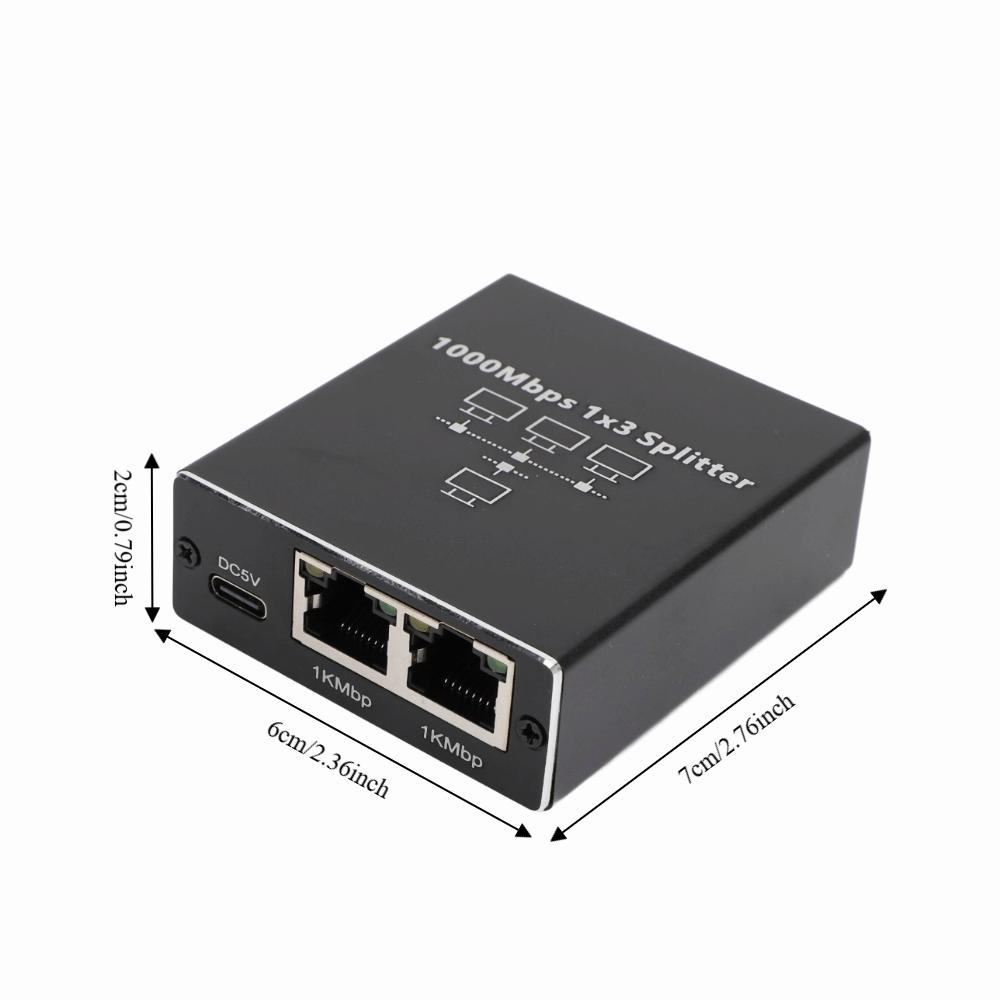 Plug and Play 1000 Мбит/с Ethernet-разветвитель Порт RJ45 Высокоскоростной LAN-разветвитель 1 на 3 Сетевой коммутатор Маршрутизатор Коммутатор
