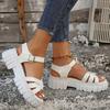 2024 High Heels Gladiator Sandals Woman Open Head Sexy Block Heel Platform Shoes Summer Buckle Size 35-43 Women Sandals