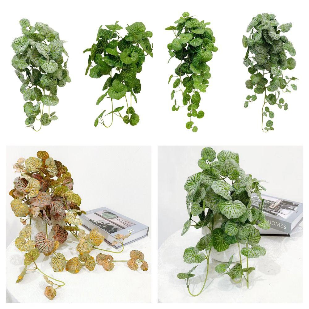 Украшение для дома Искусственные листья бегонии Зеленая настенная подвеска Венок Креативная растительная стена