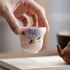 Керамическая чайная чашка-тыква, китайская посуда для чая Кунг-фу Гунфу, фарфоровая чайная чашка, ручная работа, гортензия, мастерская чайная чашка, посуда для напитков, чайная церемония