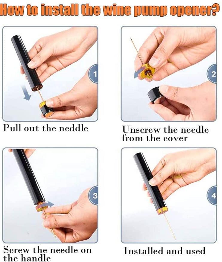 A059 Pocket Red Wine Pen Pin Shape Air Pressure Pump Corkscrew