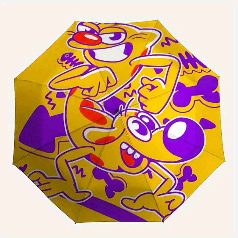 CatDog Home Essential Cute Cartoon Umbrella, Portable Folding Umbrella Suitable for All Seasons a0821085