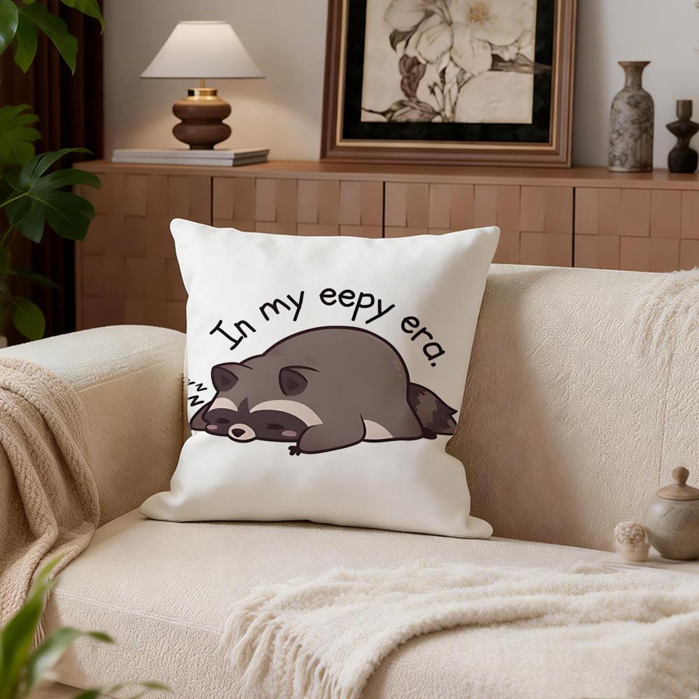 Cute Little Raccoon Cushion Cover Cushion Cover Set 4Pcs 50x50 45x45 40x40 Pillowcase Decorative Sofa Home Decor