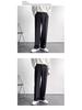 Men's Spring Light Luxury Black Wide-Leg Casual Trousers