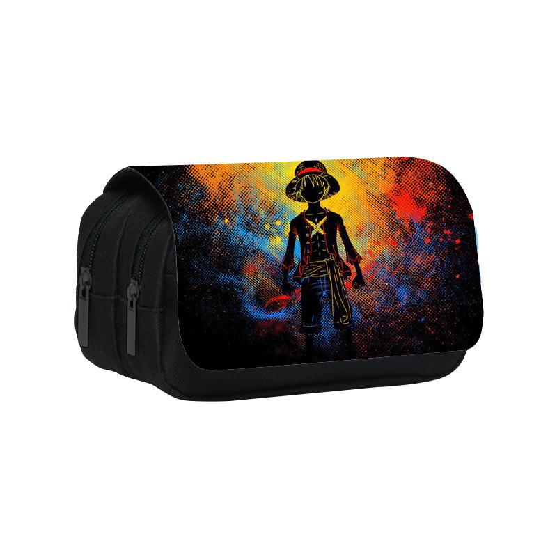 One Piece Large Capacity Double Layer Stationery Bag With Durable Nylon Material