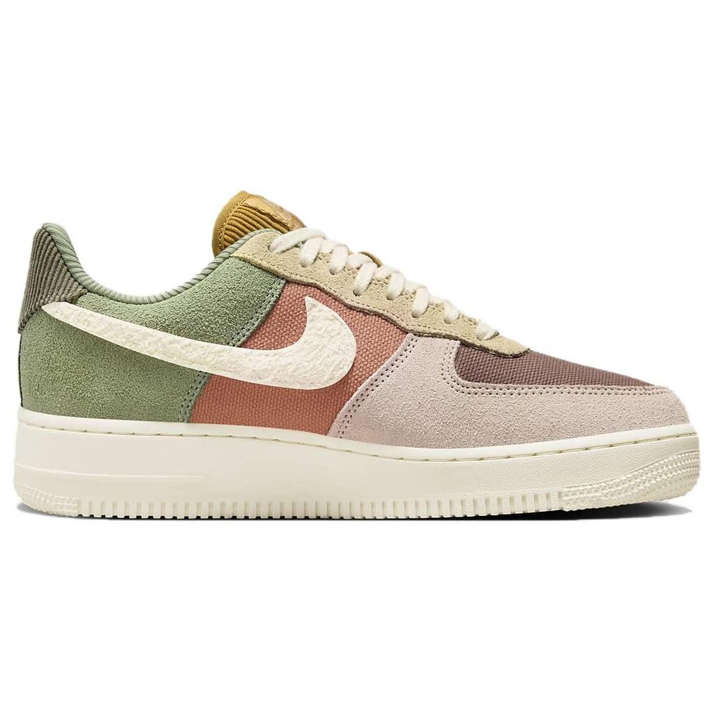 Nike Air Force 1 07 LX Oil Green Terra Blush Женские кроссовки Коричневый кунжут Бледно-слоновая кость FZ3782-386
