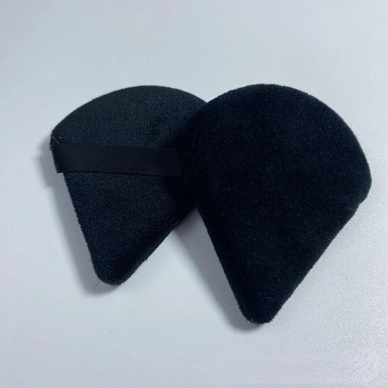 1pc Velvet Triangle Shaped Powder Puff Wet Dry Used Washable Soft Makeup Sponge Tool For Foundation Powder Blusher