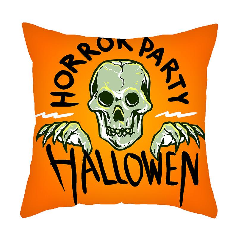 Новая подушка для украшения на Хэллоуин, наволочка с тыквой и черепом, украшение для гостиной, диванная подушка, прикроватная подушка