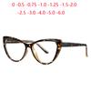Leopard Frame Cat Eye Nearsighted Glasses For Women TR90 Anti Blue Rays Minus Degree Prescription Spectacles 0 -0.5 -0.75 To -6