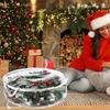 2/4 Pcs Christmas Wreath Storage Bag Round Transparent PVC Waterproof Dustproof Garland Storage Bag Garland Container Organizer