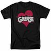 26 Футболка 'Grease Heart' Лицензированная Романтическая Музыкальная Комедия Ретро Классическая Футболка Черная Унисекс Футболка