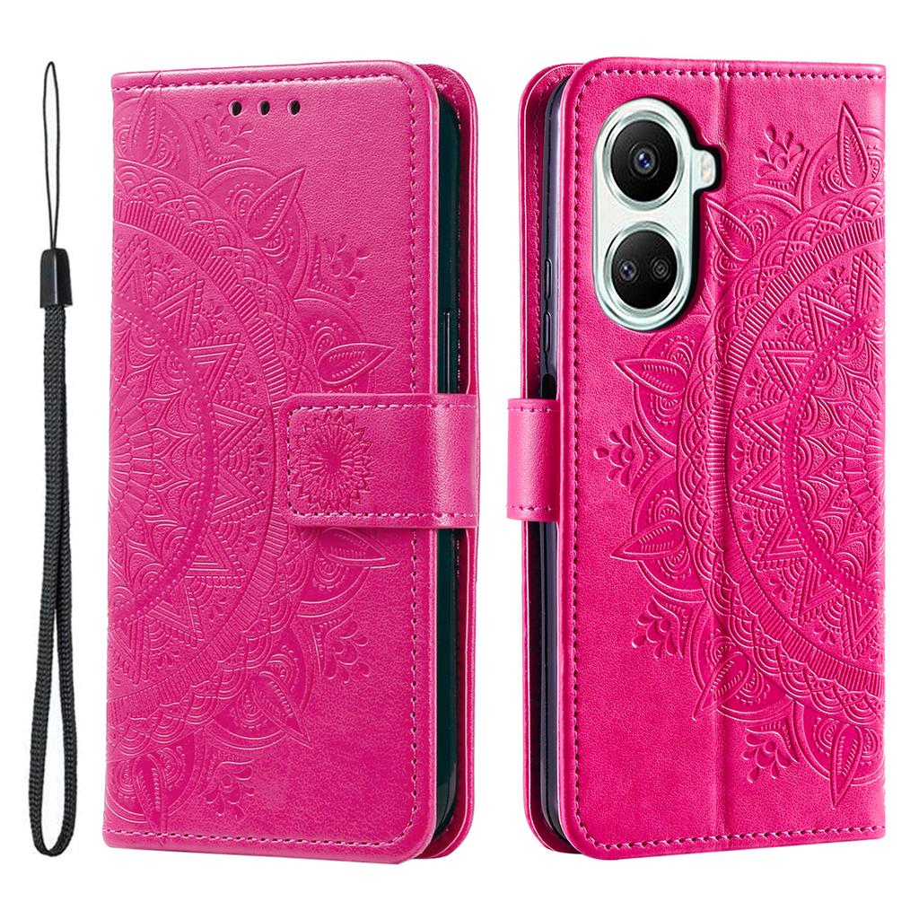 For Xiaomi Poco X7 Pro 5G Stand Case Imprinted Totem PU Leather Wallet Phone Cover