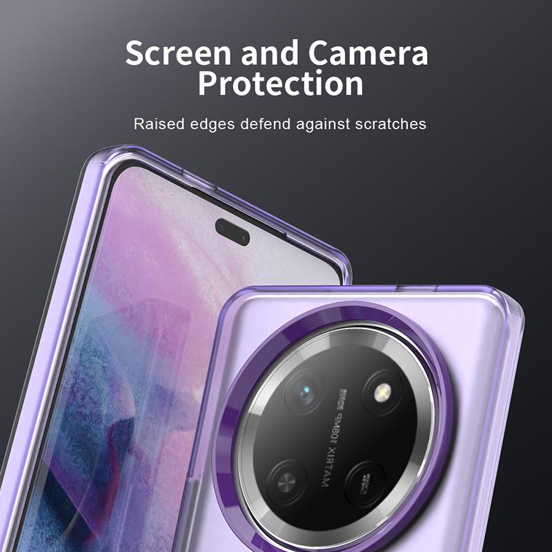 Противоударный матовый полупрозрачный чехол для телефона Honor Magic 7 Lite для беспроводной зарядки Magsafe, задняя крышка