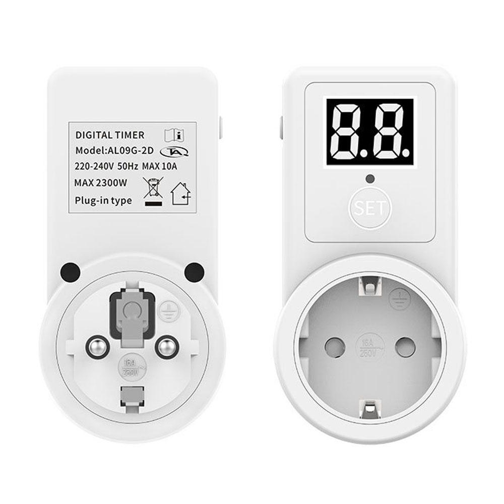 1 PC EU Electronic Digital Countdown Switch Mechanical 220-240V Timer Two Digit Display Timer Universal Timing Socket3