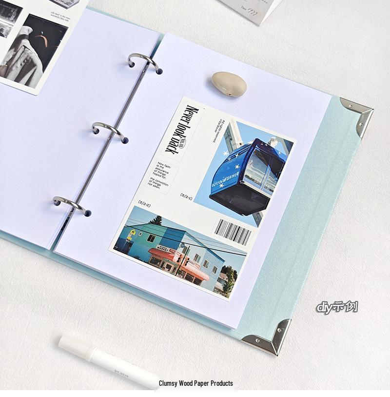 Блокнот на кольцах из крафт-бумаги формата А5: Ретро Журнал и Литературный Дневник Путешествий Планировщик для Девочек