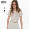 Teenie Weenie Женская круглая футболка с принтом медведя и цветами