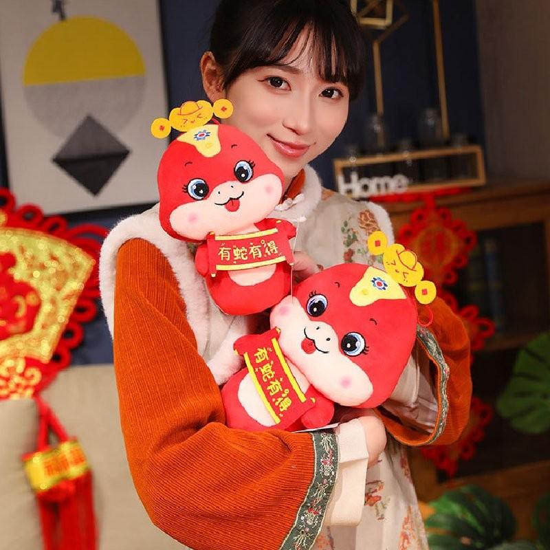 Очаровательная плюшевая игрушка 2025 года Змеи Милое Декоративное Животное Подушка Мягкий Комфорт