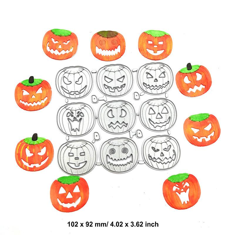 Счастливый Хэллоуин, вырубные штампы, металлический трафарет, сделай сам, скрапбукинг, альбом, бумажная карта, тиснение, ремесленный декор, художественная высечка, тыква, призрачное дерево