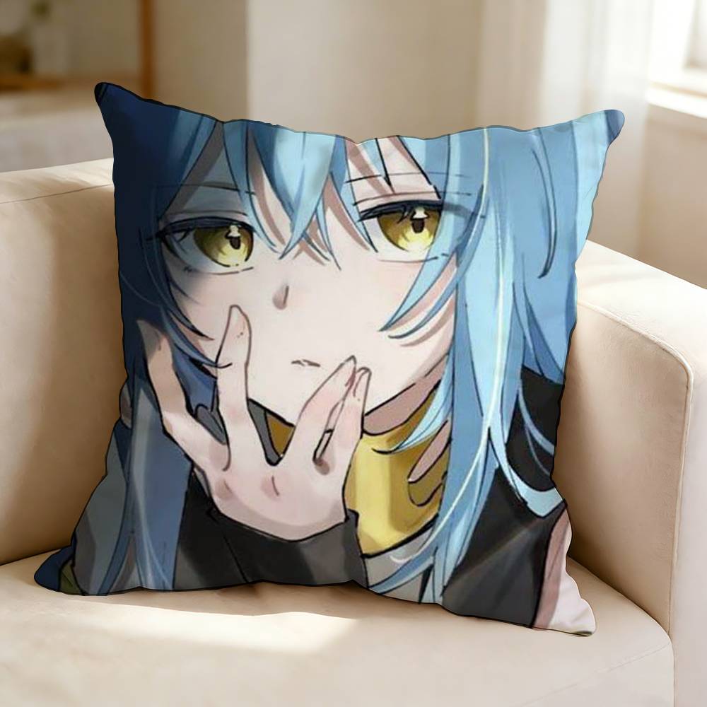 Anime GGot Reincarnated as a SSlime Pillow Case Square DoubleSided Sofa Cushion Cover Bedroom Bedside Pillow