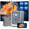 YOWHICK Small Advanced Edition Electric Focus Auto 700 Lumens High WIFI 6 Ultra High 4K 1080P Projector for Home Bluetooth 12W HIFI Large Zoom