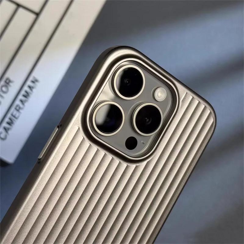 Тонкий гофрированный матовый прозрачный чехол для iPhone 15 Plus 14 13 16 Pro Max Samsung S24 S23 Ultra Luxury Plating Wave прозрачный жесткий чехол для задней панели из ПК Fundas