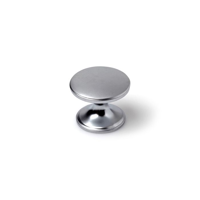 Boutons De Meuble - Rond - Zamak - Modèle Antik - Finition Mat - Blanc