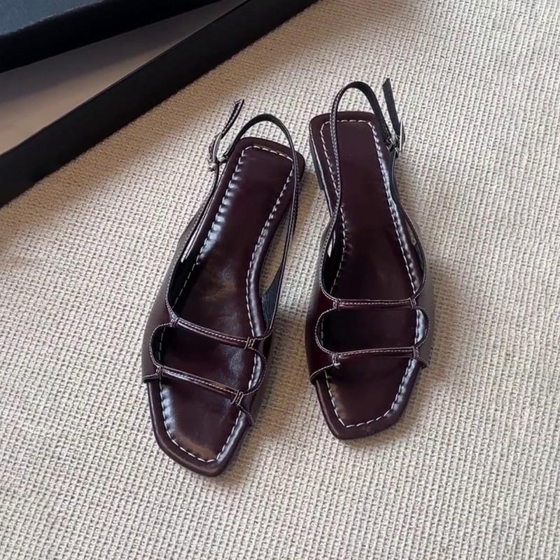 Овчина~ Плоские сандалии-шлепанцы с открытым носком женские летние простые для отпуска на море пляжные прохладные шлепанцы