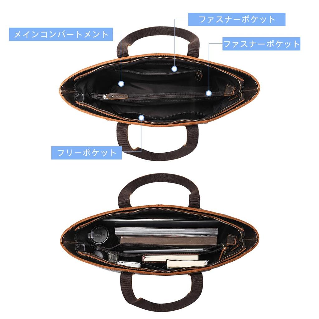 Мужская сумка-тоут URBANWAYS из натуральной кожи, вертикальная сумка на плечо 2-в-1, подходит для ноутбуков 14 дюймов, большая вместимость, сумка через плечо, деловая сумка,