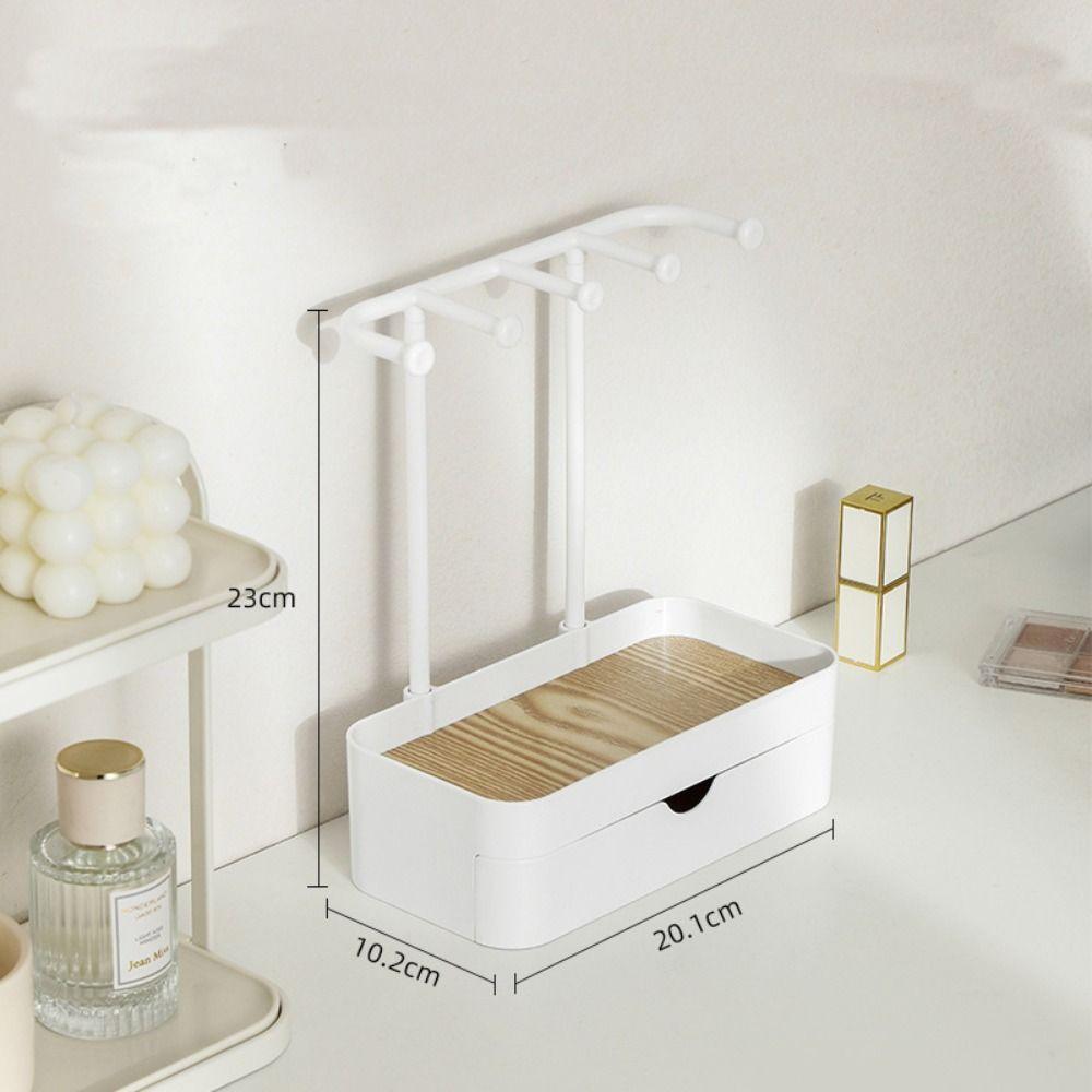 with Drawer Box Jewelry Display Rack Earrings Necklaces Hanging Holder Durable Storage Rack