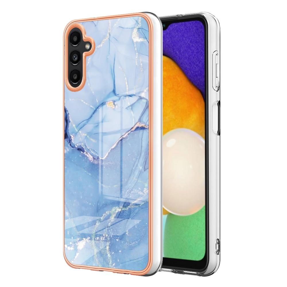 Для Samsung Galaxy A56 5G Чехол из ТПУ Мраморный узор 2,0 мм Гальваническое покрытие Задняя крышка телефона