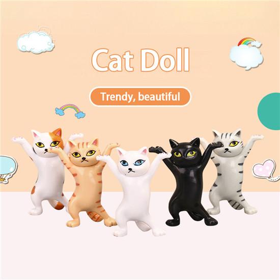 Enchanting Cat Pen Holder Cat Bracket Cute Decoration Hand-Made Home Decor Cat Ornaments Easter Decoration