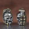 1PC Two-color Skull Grenade Brass Knife Bead EDC DIY Woven Bracelet Lanyard Pendant Accessories Outdoor Tool Hanger