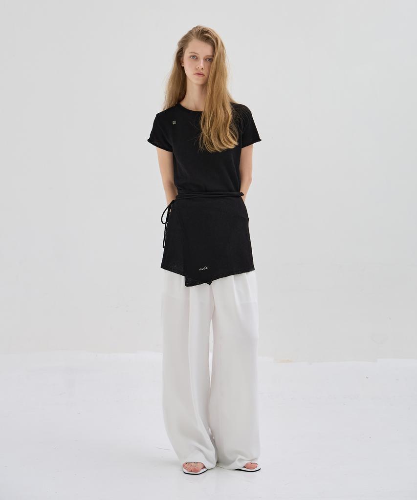 Odes Natural Wrap Skirt (Black)