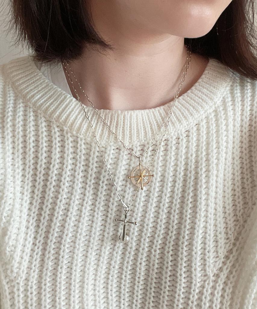 Elyona Skewered Anchor Necklace