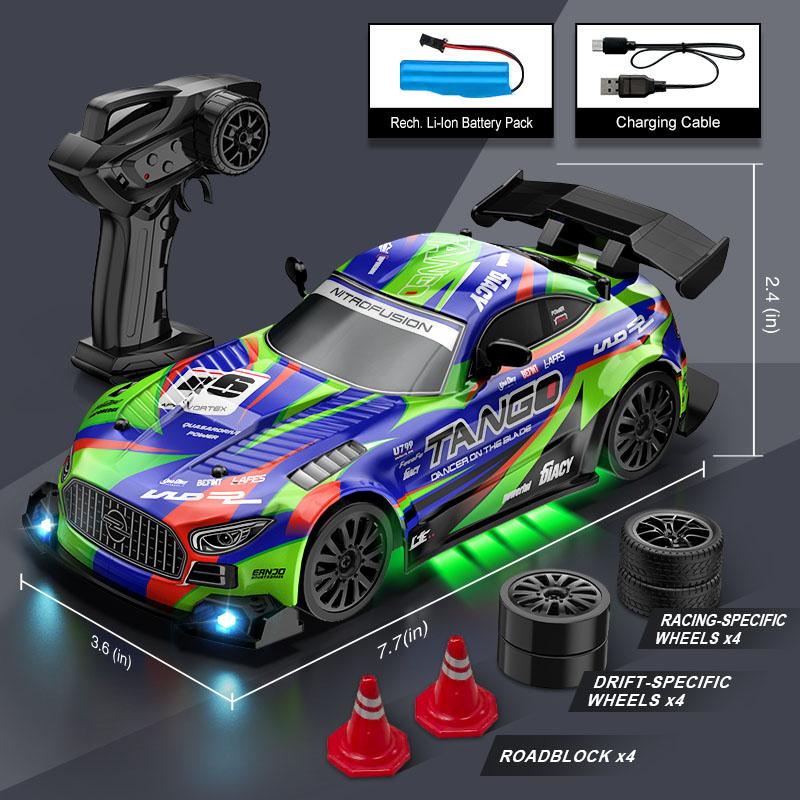 RidzoRi Neuerscheinung: 1:24-Verhältnis-Four-Wheel-Drift-Remote-Controlled-Kartspiel mit stufenloser Geschwindigkeitsregelung