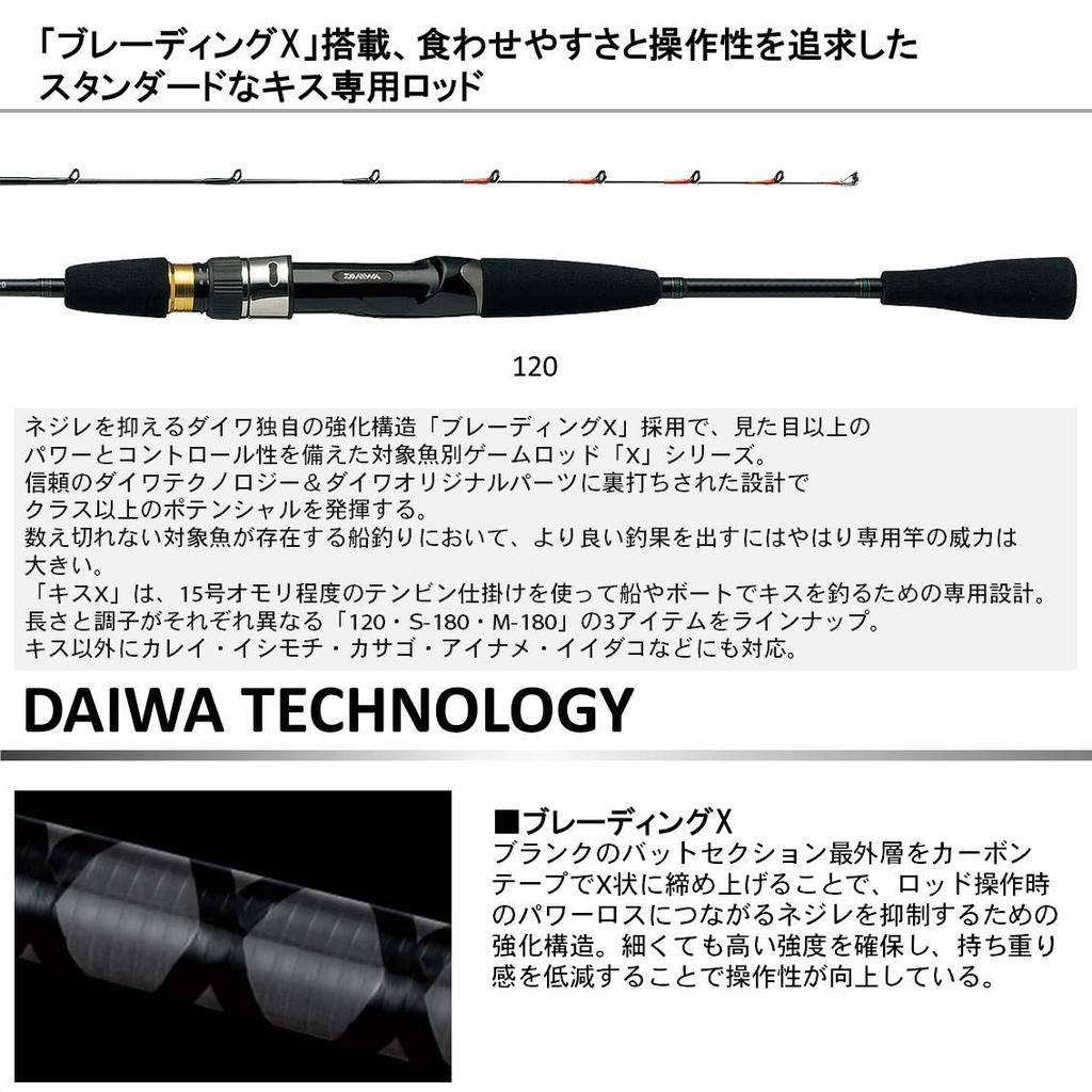 Daiwa Удилище для рыбалки Kiss X S-180