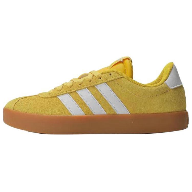 Adidas Vl Court 3.0 Comfortable Versatile Non-Slip Durable Low-Top Tennis Shoes Unisex Sneakers Yellow JP8570