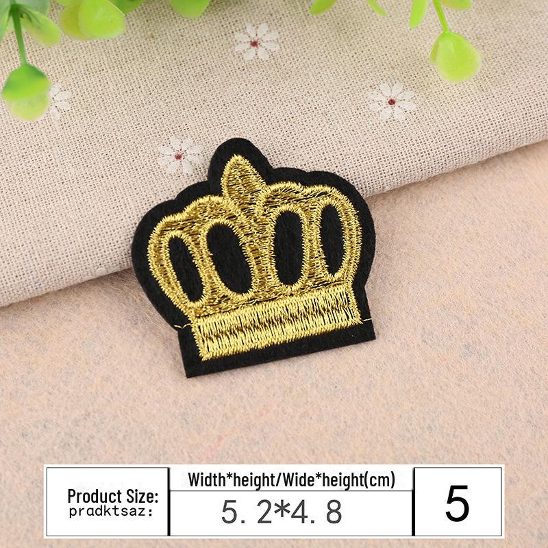 Модная вышитая нашивка «Золотая корона» Yixiu