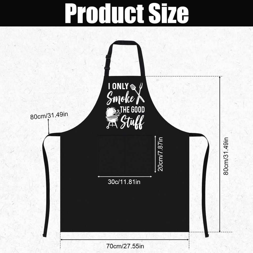 Funny Aprons for Men, Professional Kitchen Cooking Aprons with Two Pockets, Adjustable Chef Apron Bib Apron Gift