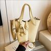 Lychee Pattern Vegetable Basket Bag Women'S High-End Sense Large-Capacity Bucket Bag Niche Design Single Shoulder Messenger Bag