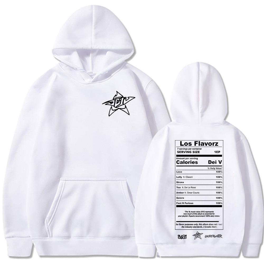 Rapper Dei V Los Flavorz Album 2025  Hoodies Men Women Clothing Fashion Hip Hop Long Sleeve Sweatshirt Casual Oversized Pullover